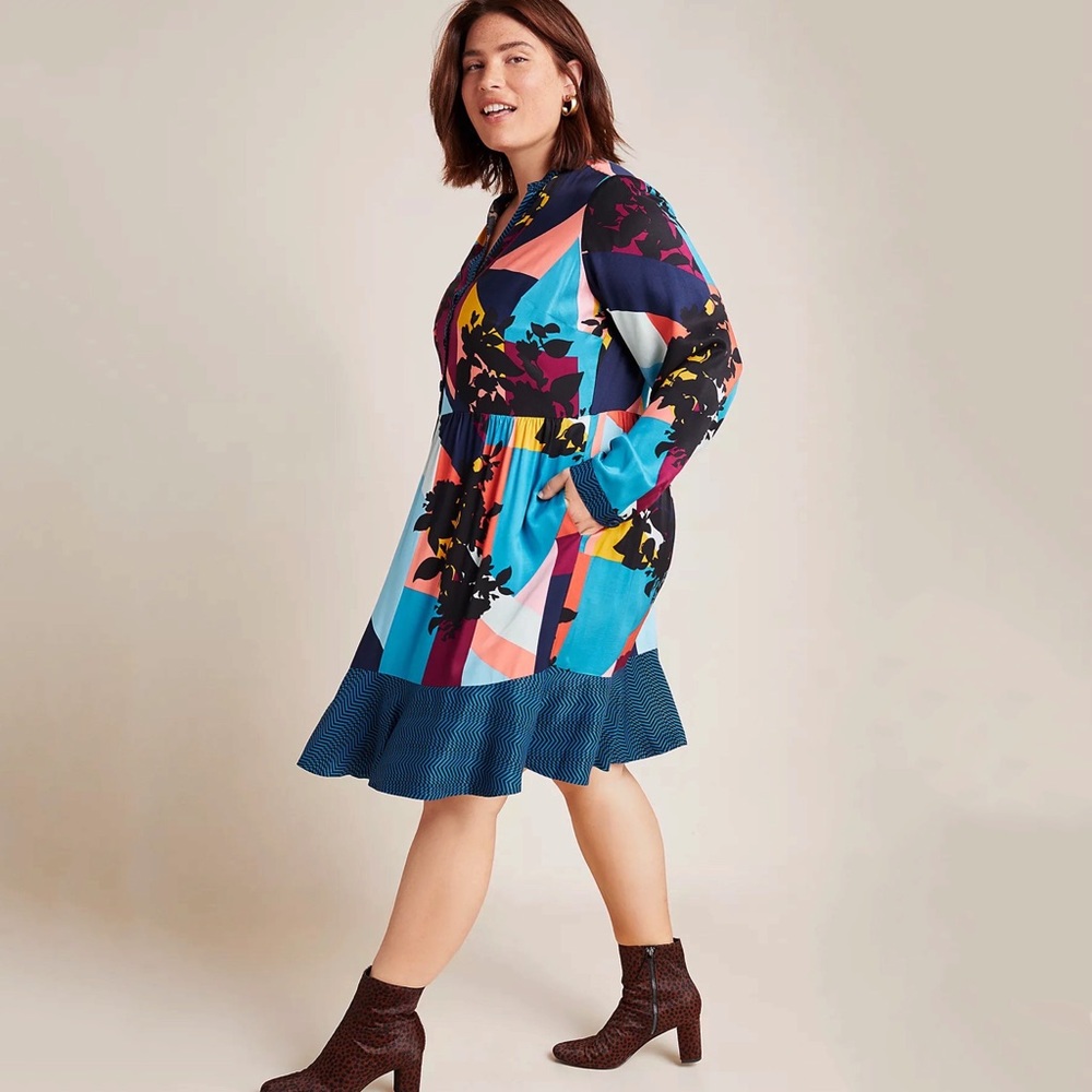 Anthropologie Gillian Abstract Shirtdress - Picture 7 of 9